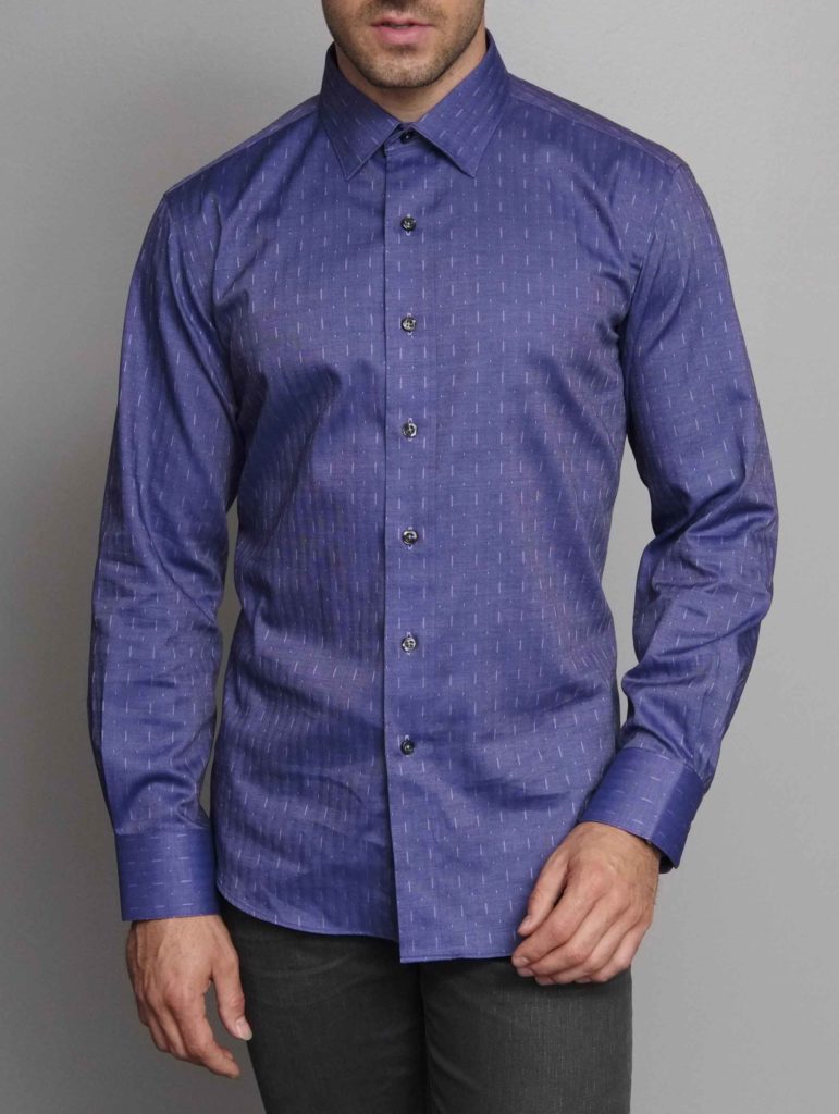 purple shirt, polka dot, made-to-measure shirts