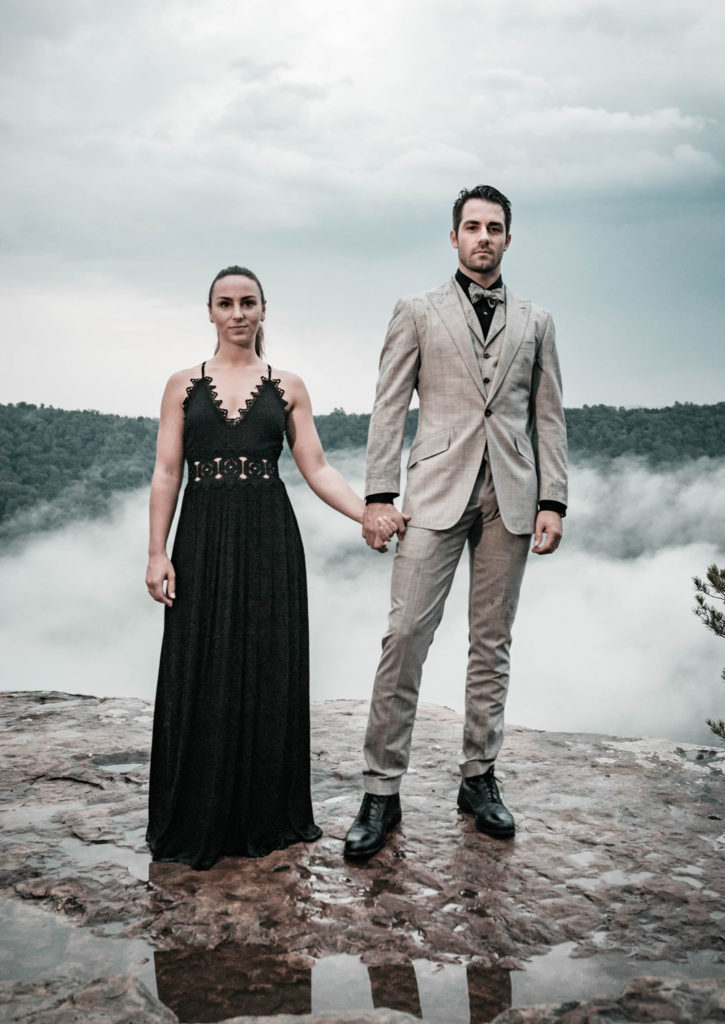 engagement photo, three-piece suit, wedding suit